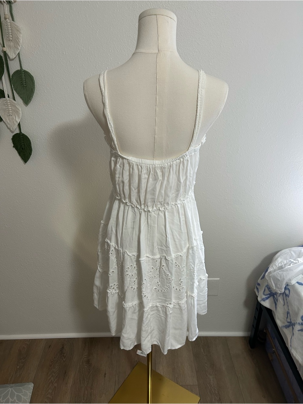 Maurices White Eyelet Tiered Mini Sundress - Picture 4 of 9